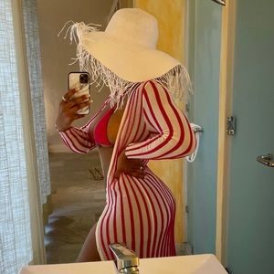 Jacquemus striped blend midi dress